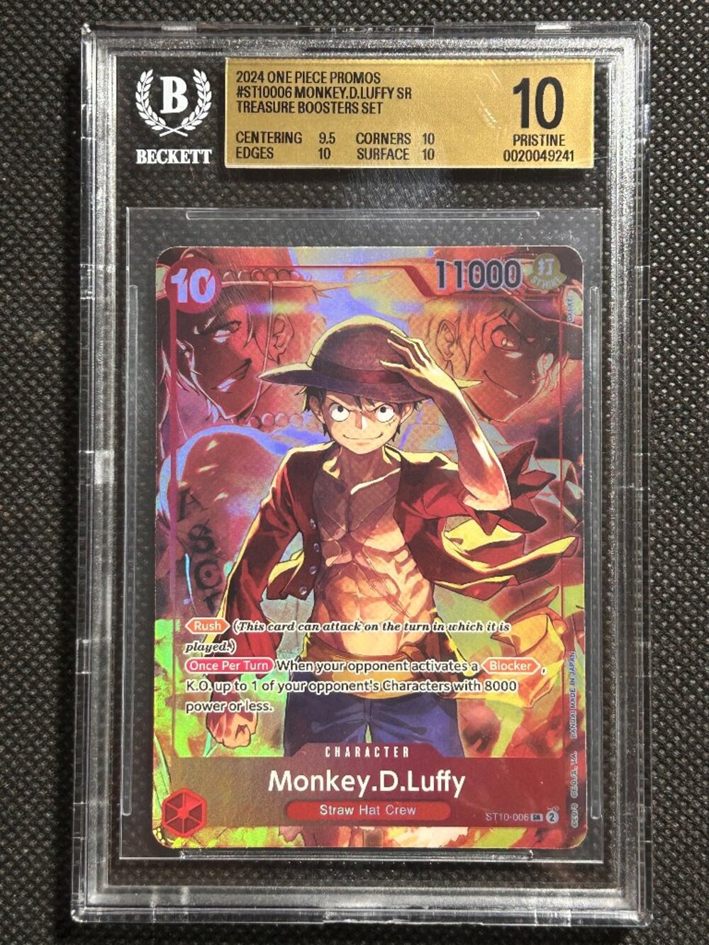 Monkey.D.Luffy (Treasure Booster Set) ST10-006 One Piece Promotion Cards BGS 10